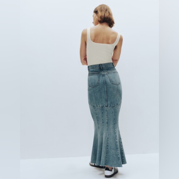 Reformation Nara Denim Maxi Skirt - Size 27 - Picture 2 of 5